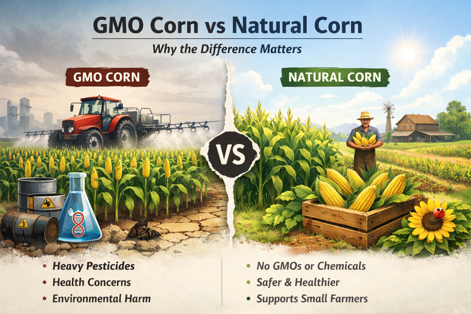 GMO Corn vs Natural Corn: Why Choosing Nature Matters!